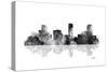 Denver Colorado Skyline BG 1-Marlene Watson-Stretched Canvas