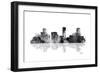 Denver Colorado Skyline BG 1-Marlene Watson-Framed Giclee Print