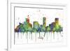 Denver Colorado Skyline MCLR 1-Marlene Watson-Framed Giclee Print