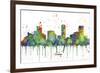 Denver Colorado Skyline MCLR 1-Marlene Watson-Framed Giclee Print