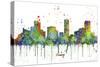 Denver Colorado Skyline MCLR 1-Marlene Watson-Stretched Canvas