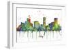 Denver Colorado Skyline MCLR 1-Marlene Watson-Framed Giclee Print