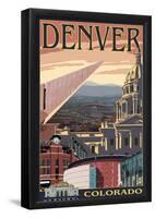 Denver, Colorado - Skyline View-null-Framed Poster