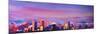 Denver Colorado Skyline with luminous Rocky Mounta-Markus Bleichner-Mounted Art Print