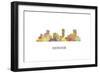 Denver Colorado Skyline-Marlene Watson-Framed Giclee Print