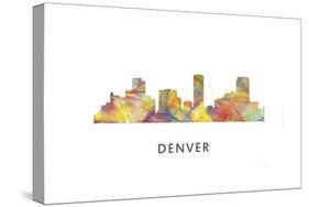Denver Colorado Skyline-Marlene Watson-Stretched Canvas