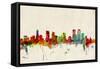 Denver Colorado Skyline-Michael Tompsett-Framed Stretched Canvas