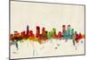 Denver Colorado Skyline-Michael Tompsett-Mounted Art Print