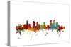 Denver Colorado Skyline-Michael Tompsett-Stretched Canvas