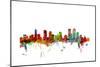 Denver Colorado Skyline-Michael Tompsett-Mounted Art Print