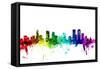 Denver Colorado Skyline-Michael Tompsett-Framed Stretched Canvas