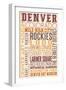 Denver, Colorado - Typography-Lantern Press-Framed Art Print