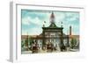 Denver, Colorado - Union Station and 17th Street Welcome Arch-Lantern Press-Framed Art Print