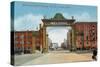 Denver, Colorado - Up 17th Street from the Welcome Arch-Lantern Press-Stretched Canvas