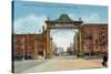 Denver, Colorado - Up 17th Street from the Welcome Arch-Lantern Press-Stretched Canvas