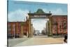 Denver, Colorado - Up 17th Street from the Welcome Arch-Lantern Press-Stretched Canvas