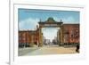 Denver, Colorado - Up 17th Street from the Welcome Arch-Lantern Press-Framed Premium Giclee Print