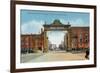 Denver, Colorado - Up 17th Street from the Welcome Arch-Lantern Press-Framed Premium Giclee Print