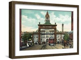 Denver, Colorado - View of 17th Street Welcome Arch, Union Station-Lantern Press-Framed Art Print