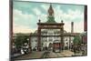 Denver, Colorado - View of 17th Street Welcome Arch, Union Station-Lantern Press-Mounted Art Print