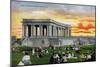 Denver, Colorado, View of a Sunset Scene in a Crowded Cheesman Park-Lantern Press-Mounted Art Print