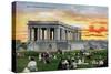 Denver, Colorado, View of a Sunset Scene in a Crowded Cheesman Park-Lantern Press-Stretched Canvas