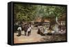 Denver, Colorado, View of Crowds at Elitch's Garden-Lantern Press-Framed Stretched Canvas