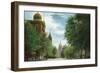 Denver, Colorado, View of El Jebel Temple, Capitol Bldg from Sherman Street-Lantern Press-Framed Art Print