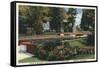 Denver, Colorado - View of Elitch Gardens and Home-Lantern Press-Framed Stretched Canvas