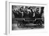 Denver, Colorado, View of Tourists on a Seeing Denver Bus-Lantern Press-Framed Art Print