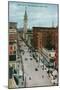 Denver, Colorado, View up 16th Street from Glenarm Street-Lantern Press-Mounted Art Print