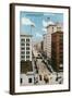 Denver, Colorado, View up 17th Street from Champa Street-Lantern Press-Framed Art Print