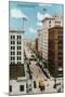 Denver, Colorado, View up 17th Street from Champa Street-Lantern Press-Mounted Art Print