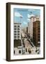 Denver, Colorado, View up 17th Street from Champa Street-Lantern Press-Framed Art Print