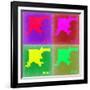 Denver DC Pop Art Map 2-NaxArt-Framed Art Print