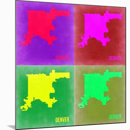 Denver DC Pop Art Map 2-NaxArt-Mounted Art Print