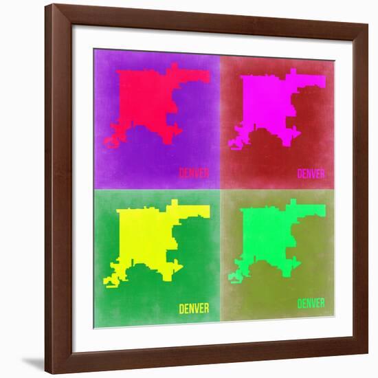 Denver DC Pop Art Map 2-NaxArt-Framed Art Print