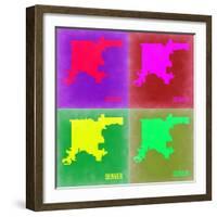 Denver DC Pop Art Map 2-NaxArt-Framed Art Print