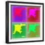 Denver DC Pop Art Map 2-NaxArt-Framed Art Print