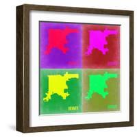 Denver DC Pop Art Map 2-NaxArt-Framed Art Print