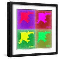 Denver DC Pop Art Map 2-NaxArt-Framed Art Print