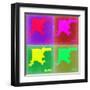 Denver DC Pop Art Map 2-NaxArt-Framed Art Print