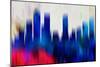 Denver Downtown Skyline-NaxArt-Mounted Premium Giclee Print