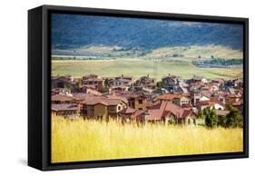 Denver Metro Residential Area-duallogic-Framed Stretched Canvas