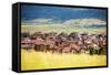 Denver Metro Residential Area-duallogic-Framed Stretched Canvas