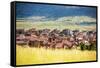 Denver Metro Residential Area-duallogic-Framed Stretched Canvas