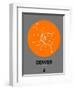 Denver Orange Subway Map-NaxArt-Framed Art Print