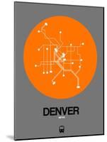 Denver Orange Subway Map-NaxArt-Mounted Art Print