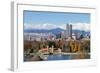 Denver Park Lake and Rockies-null-Framed Premium Giclee Print