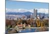 Denver Park Lake and Rockies-null-Mounted Premium Giclee Print